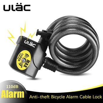 

Alarm Lock For Bicycle Motorcycle Steel Cable Bike Lock Cycling Bike Lock Anti-theft Security Wire Bicycle Lock Alarm 110Db