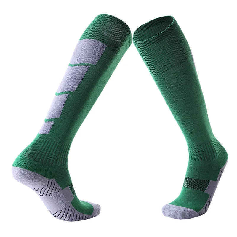 Дышащие футбольные носки для профессиональных клубов, футбольные толстые теплые гольфы, длинные спортивные носки для взрослых для мужчин - Цвет: C2G