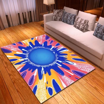 

Modern Fashion Colorful Living Room Carpet Kids Bedroom Rug Personalized Children's Doodle Custom Playmat Bedside Area Rug