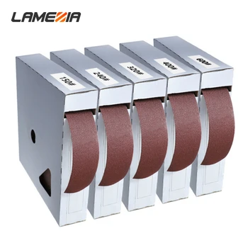 

LAMEZIA Hand-torn Soft Sandcloth Roll 50 M Removable Sandband Box Metal Glass Woodworking Grinding Tool Parts