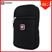 PAUKAOT Мужская поясная сумка Повседневная поясная сумка для телефона кошелек сумка-пояс карманы Вертикальная Водонепроницаемая молния маленькие сумки для мужчин