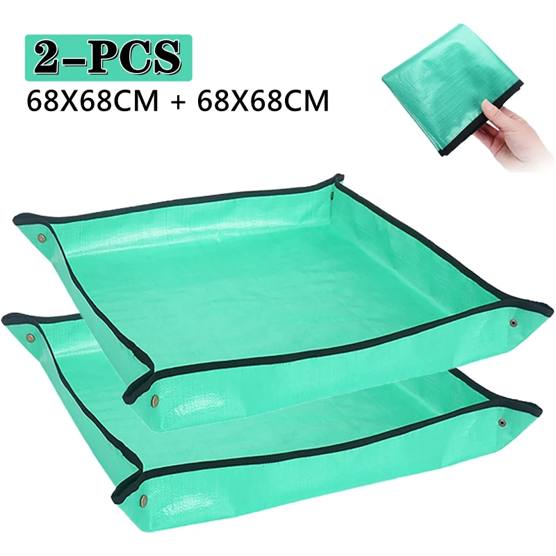 Durable Foldable Waterproof Gardening Planting Mat, 50-100CM for Flowerpot Transplanting and Garden Tools