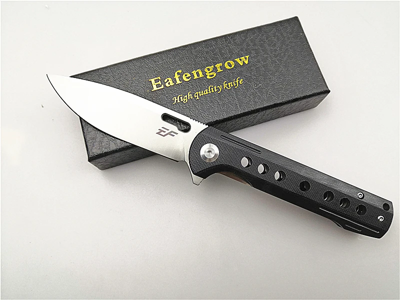 Складной нож Eafengrow EF910 G10 ручка D2/открытый/Кемпинг/Тактический/Охота/EDC/кухня/нож система Флиппер качественный ручной инструмент - Цвет: Зеленый