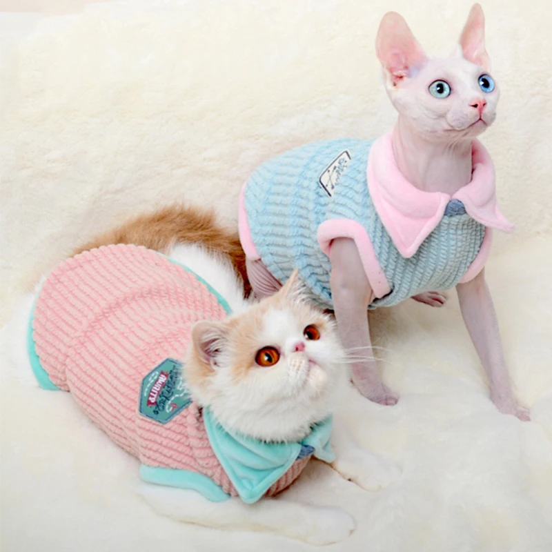

Cat Clothes Sleeveless Vest Net Sphinx Cat Clothes Pet Clothes for Small Dog Winter Clothes Dogs Pets Clothing