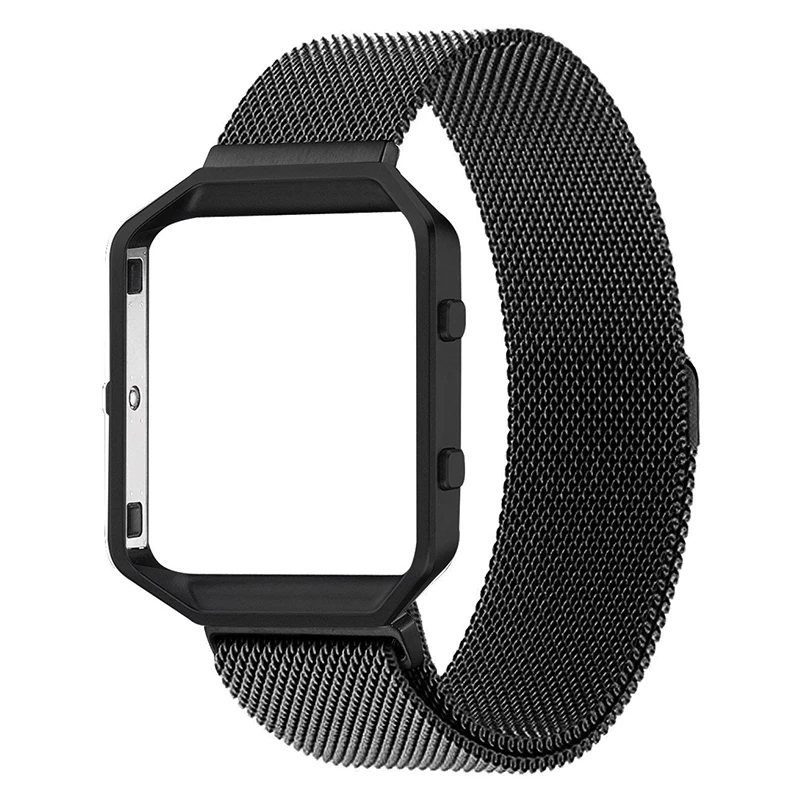 Магнитный замок сетка петля ремешок браслет с металлической рамкой для FitbitBlaze часы