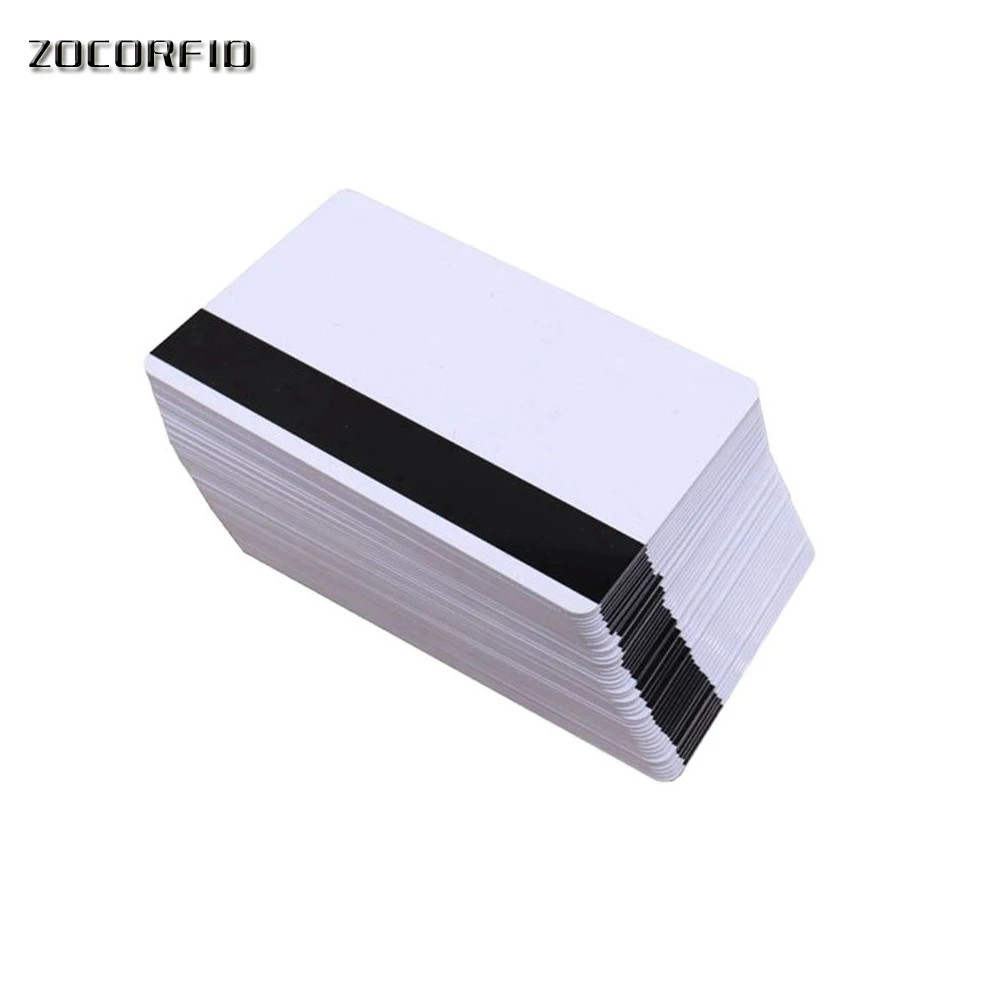 200 шт. Белая магнитная полоса Hico для записи или чтения 2750OE / Blank HiCo карта 1 2 3