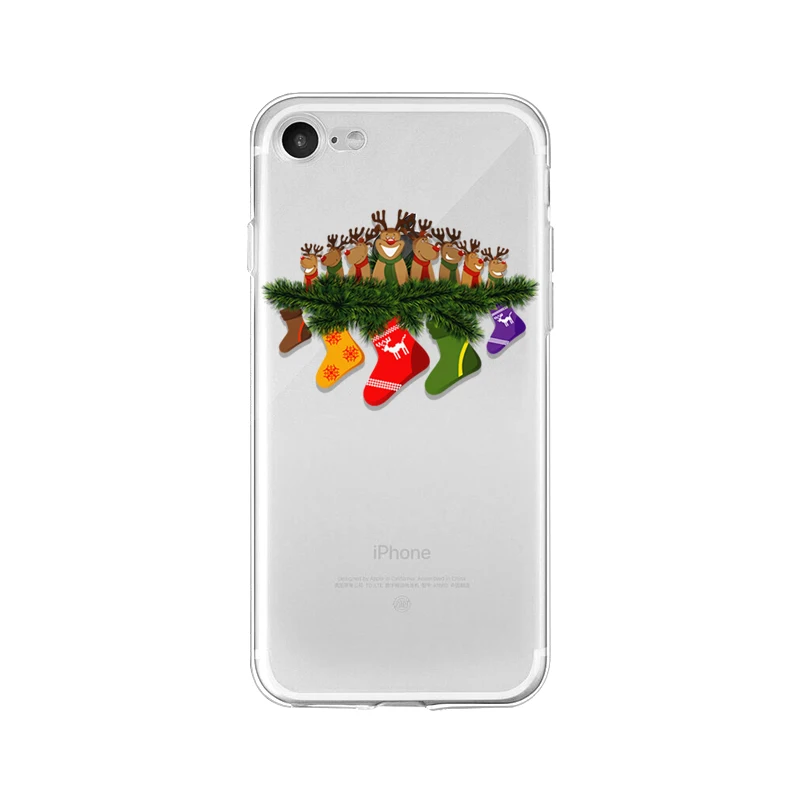 Babaite рождественские новогодние подарки Леггинсы с принтом оленя телефон аксессуары чехол для Apple iPhone 8 7 6 6S Plus X XS max 5 5S SE XR чехол