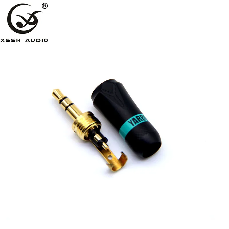 XSSH 10pcs Hi end Gold Plated Audio Male Earphone Headphone plug 3 5mm 1 8 jack connector aux cable jack rca
