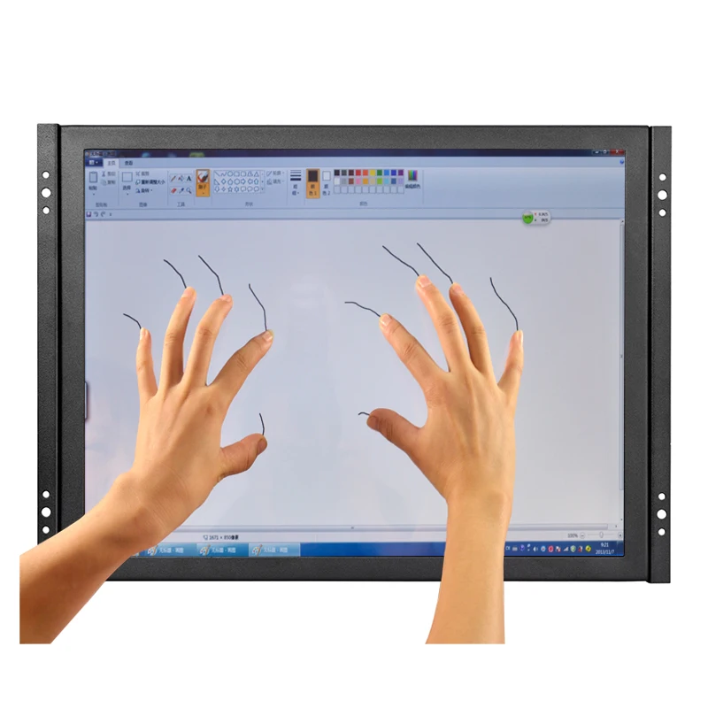 Metal case 8 inch Small LCD Video Monitor with VGA AV RCA Video Input