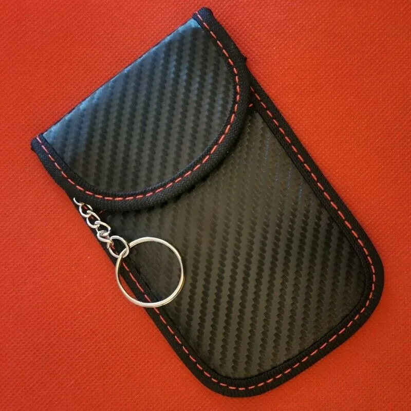 Car Key Signal Blocker Case Signal Shield Case Protector Pouch Car Keys Ring Keyless RFID Blocking Bag car key blocker,car key shielding box,faraday key fob protector