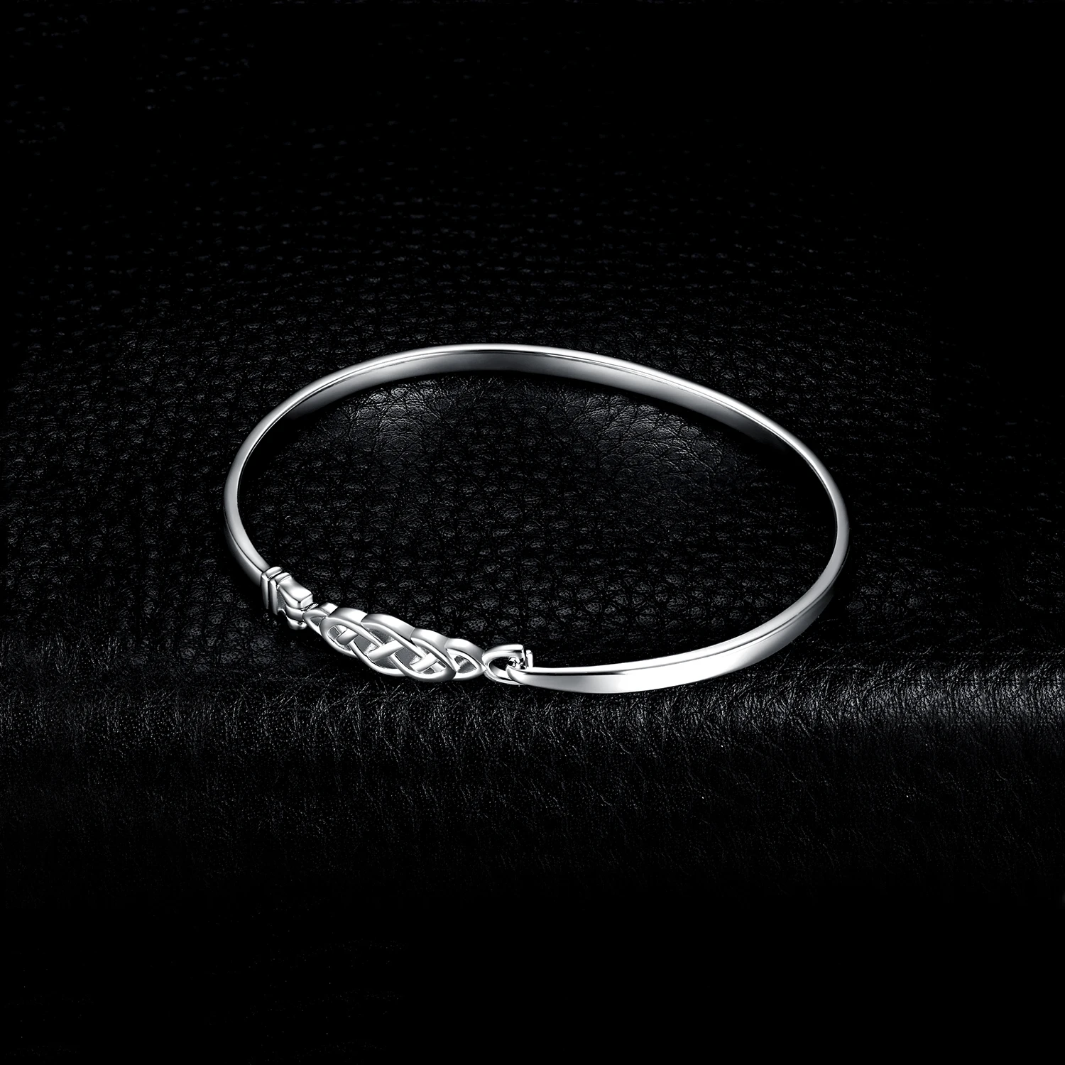 JewelryPalace Celtic knot Open 925 Sterling Silver Bangle Bracelet 