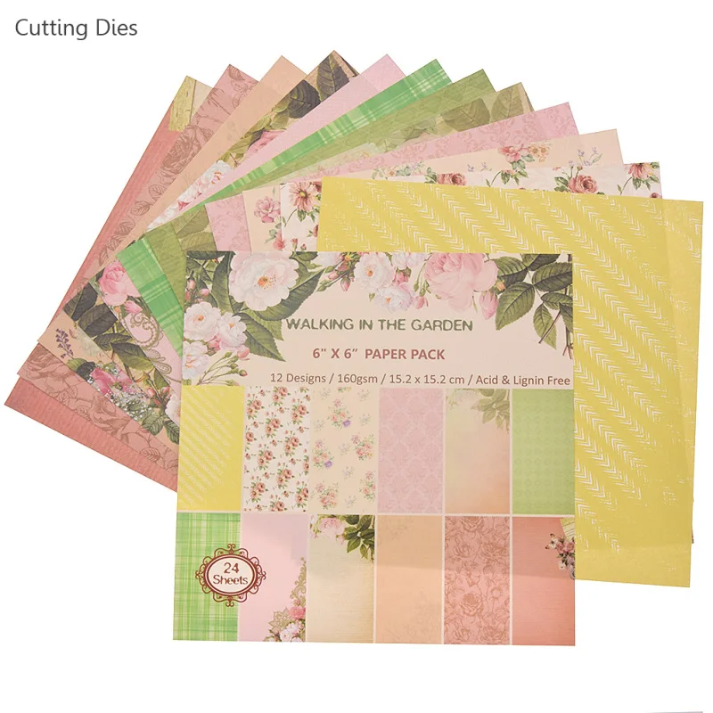 Новое поступление 12 листов весенний цветочный узор фон бумажные поделки для изготовления открыток DIY Скрапбукинг Бумажные украшения