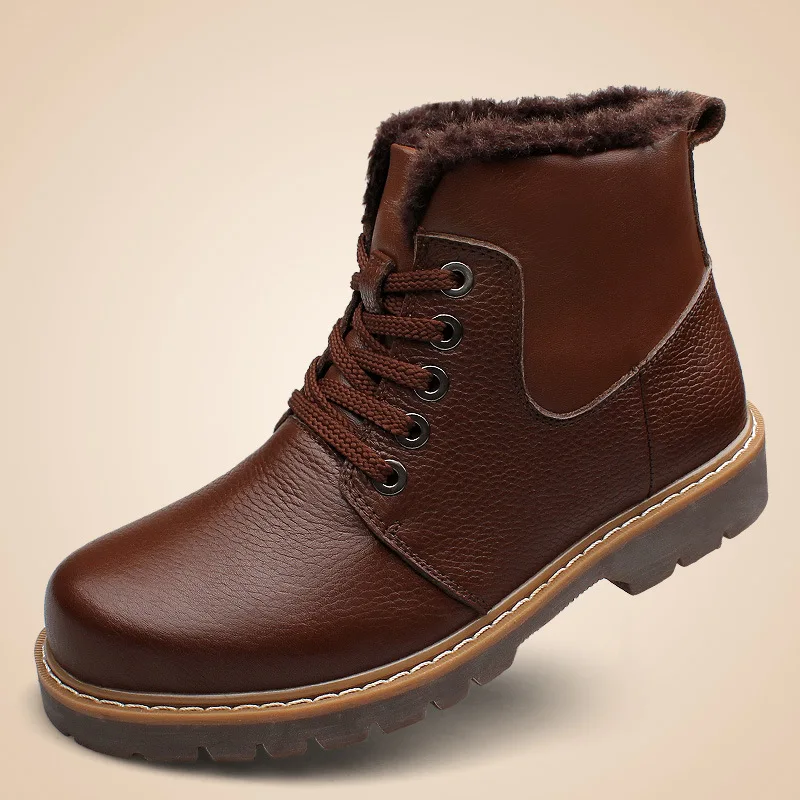 

2019 New Style Men's Boot Autumn And Winter Full-grain Leather Snow Boots Martin Boots Retro Fashion Outdoor Boots Fashion