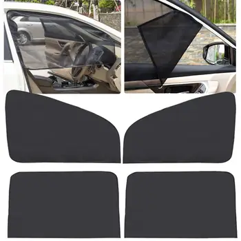 

4Pcs/set Car Front & Rear Side Window Sun Visor Shade Mesh Cover Sunshade insulation anti-mosquito Fabric Shield UV Protector