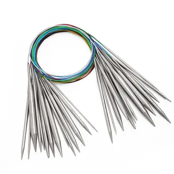

14Pcs Stainless Steel Circular Knitting Needles Set Weaving Pins Crochet Needles Yarn Needles For Sewing Needlework Tools
