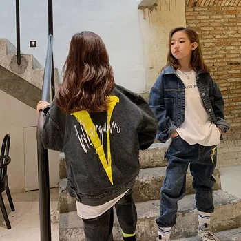 

Teen Girls Clothing Set Autumn Kids Clothes Denim Jackets Jeans Two Pieces Suit for Children Clothes Girls Outfits 8 10 12 Years