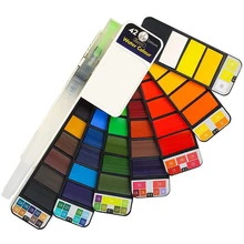 42 цвета Профессиональная портативная цветная краска для взрослых, Студенческая краска, принадлежности для путешествий, водные цветов Художественный набор, чертежные канцелярские принадлежности