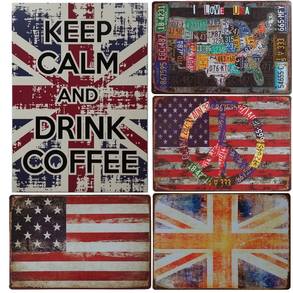 Vintage Metal Painting Retro Metal Tin Signs Painting Poster Wall Art Sticker Home Decor Lron Crafts Home Decoration Gift