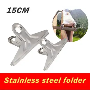 

Stainless Steel 15cm Ticket Binder Metal Paper Clip Stainless Steel Clamp Convenient Tool Supplies Letter Useful Cheap Office