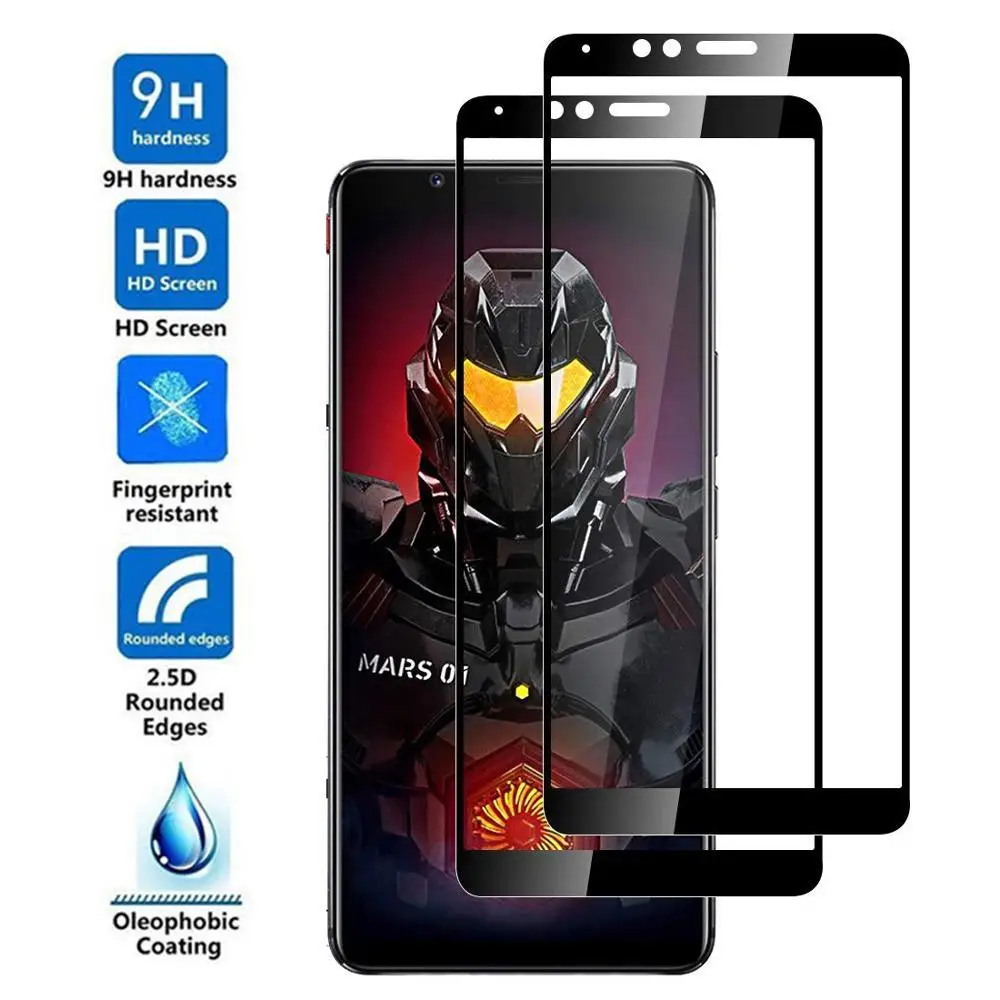 3D 9H черное закаленное стекло для ZTE Nubia Red Magic Mars полное покрытие экрана Защитная