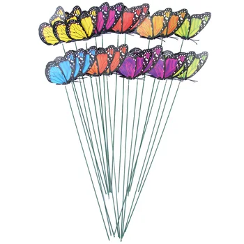 

24PCS Decorative Butterfly Stakes Ornaments Decorations for Plant Garden Patio Yard