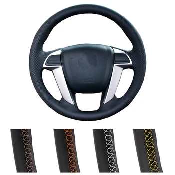 

Car Steering Cover DIY Custom Made Steering Wrap For Honda Accord 8 2008-2013 Odyssey 2011-2014 Pilot 2012-2015