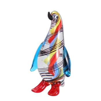 

Creative Coloured Glaze Crafts Penguin Shaped Desktop Decoration Animal Home Ornament Household Adornment