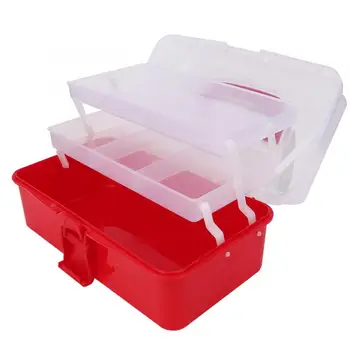 

Portable Nail Art Decoration Storage Case Rhinestone Nail Polish Organizer Container Box (Red) Nail Polish Manicure Stand