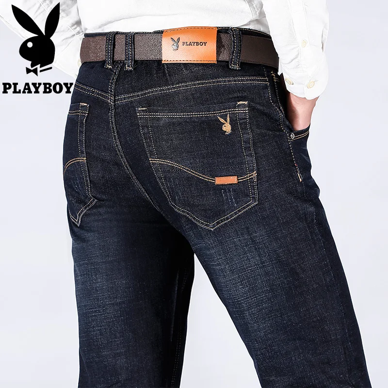 Playboy jeans men's trend jeans strappy 
