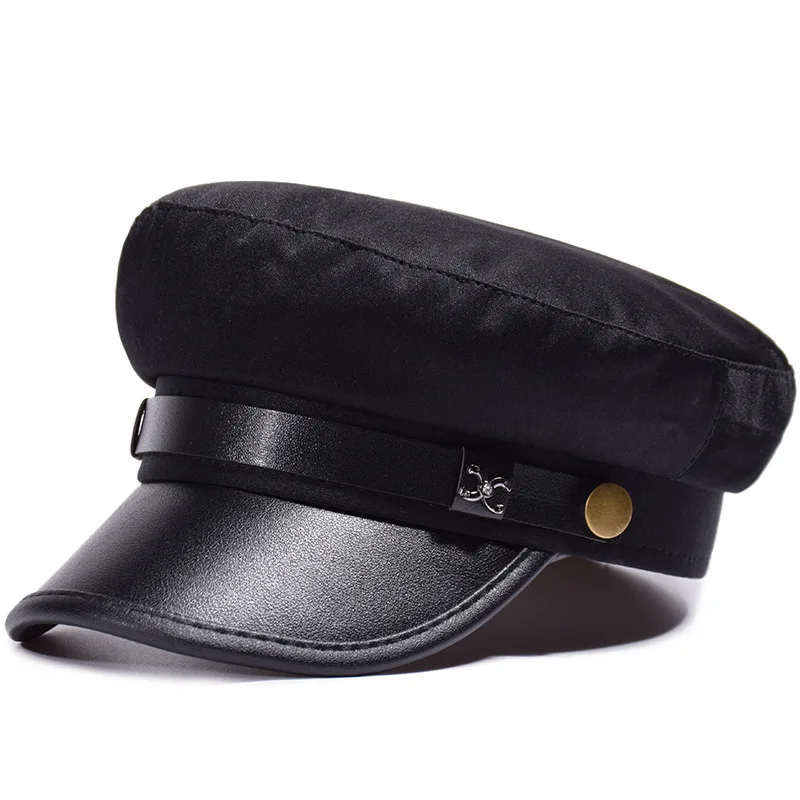 Модная шляпа в стиле милитари Ретро британские армейские кепки плоские верхние шапки шерсть Gorra Militar Hombre берет матросские военные солнечные очки Стиль женщины