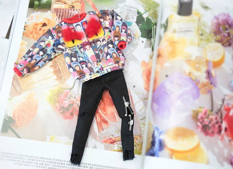 Кукла 1/6 футболка ob24 брюки кукольный наряд(Fit blyth, ob24, pullip, azone, licca, BJD, ICY, кукла 1/6