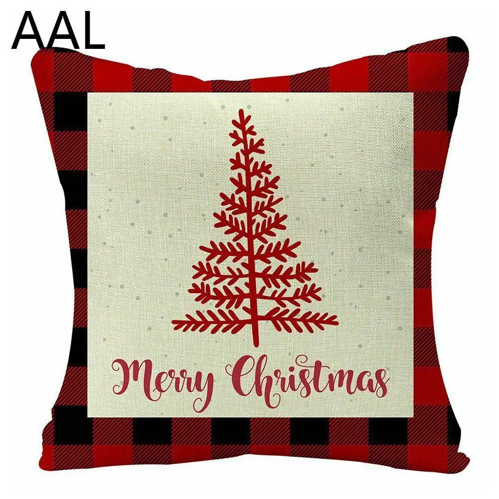 

Christmas Pillow Case Polyester Peachskin Sofa Cushion Pillowcase Xmas Decoration Christmas Home Cover Decor D1T6
