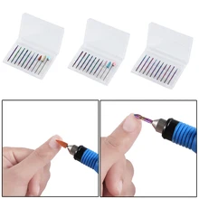 10 шт. Шлифовальная головка фреза для дизайна ногтей сверло для маникюра ногтей Электрические роторные фрезы гель для ногтей съемный труборасширитель инструменты