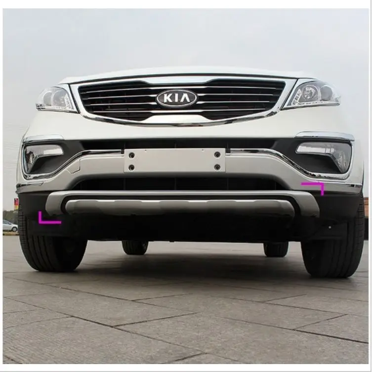 Set of 2 front& amp; rear bumper protector cover guard plastic skid plate for Kia Sportage R 2010 2011 2012 2013