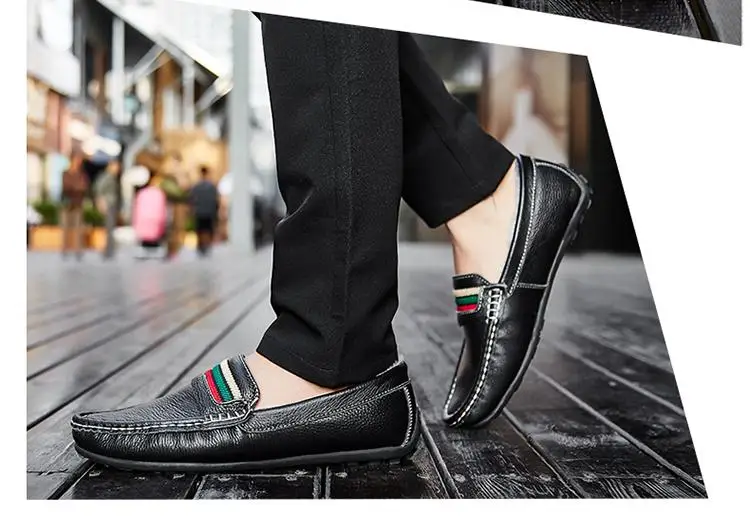 Men Loafers Shoes Genuine Leather Winter Fur Casual Male Boat Shoes Plush Party Shoes Slip On Driving Shoes Large Size 38-47