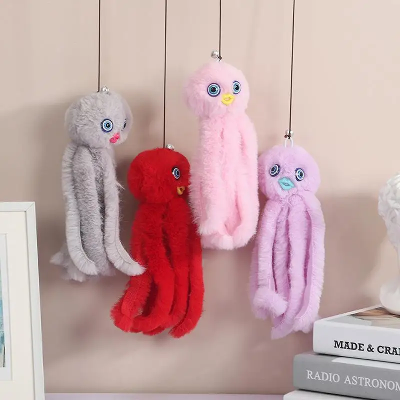 

Cat Toy Wood Stick Bell Interactive Octopus Pet Kitten ChewingToy Pet Play Toy Cute Interactive Teaser Cat Toys Pet Supplies