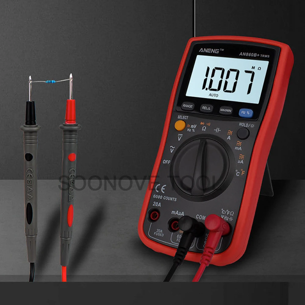 ANENG AN860B+ AC/DC тестер напряжения тока цифровой мультиметр Профессиональный 6000 отсчетов детектор тестер пиковый мультиметр