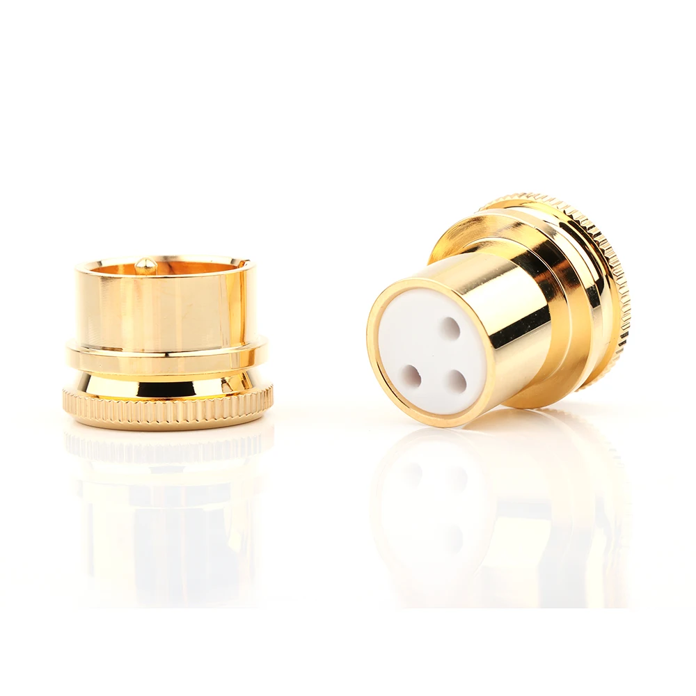 

XLR Female Noise Reducing Caps - PTFE (Teflon) Insulation - Gold Plated