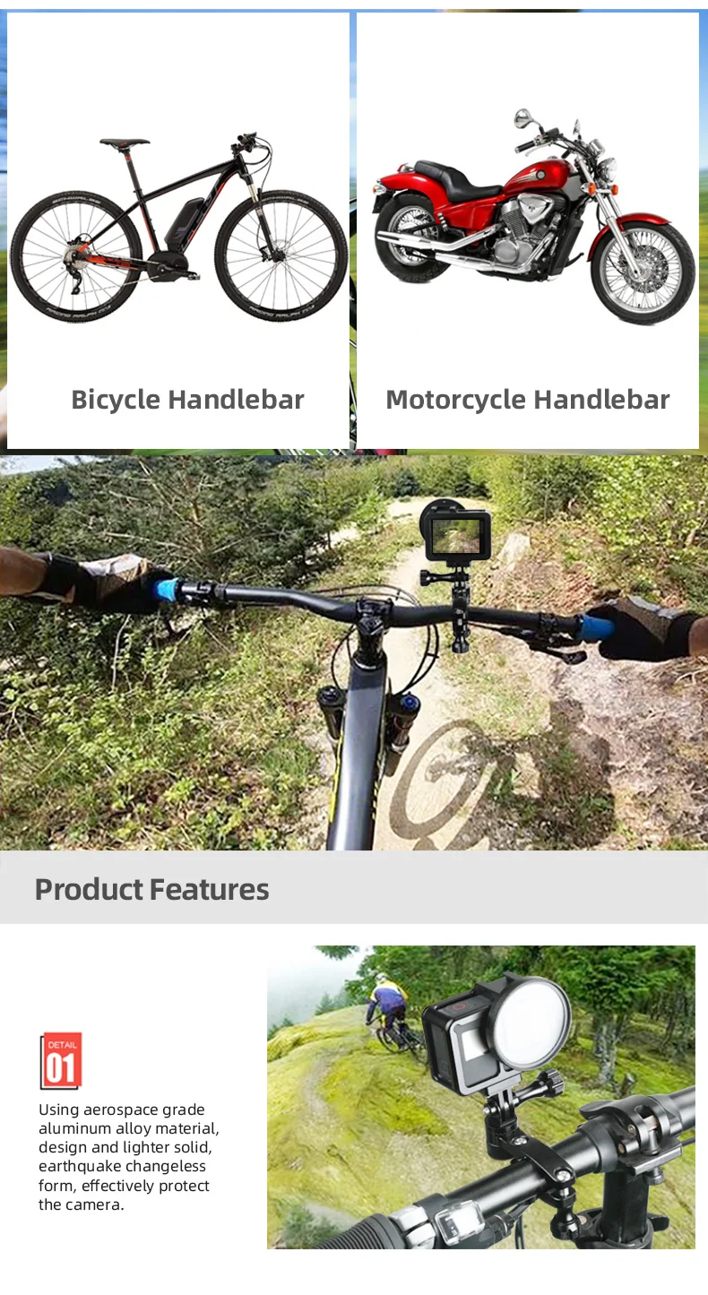 Обновленная версия(вращение на 360 ° и блокировка в любом направлении) 0,6-1,3 дюймов Полностью алюминиевый руль для велосипеда/мотоцикла, подседельный штырь, лыжный полюс Mou
