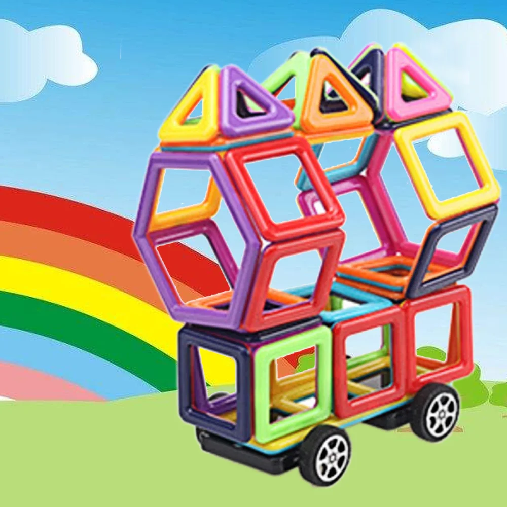 

95Pcs Magnetic Blocks Toys Stacking Building Block Bricks Part Kids Construction Magnet Designer Educational Magnetic Blocks Toy