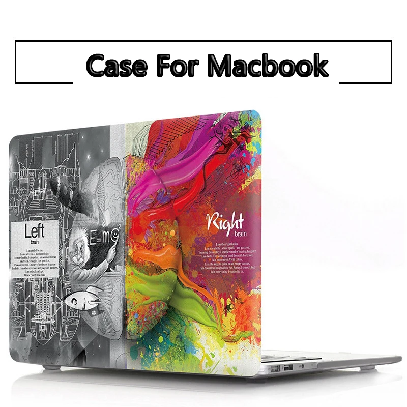 Новый модный жесткий чехол для ноутбука с узором мозга MacBook Air Pro Retina 11 12 13 15 дюймов