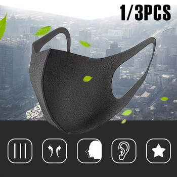 

Cotton PM2.5 Black Mouth Mask Anti Dust Mask Activated Carbon Filter Windproof Mouth-muffle Bacteria Proof Flu Face Masks Care