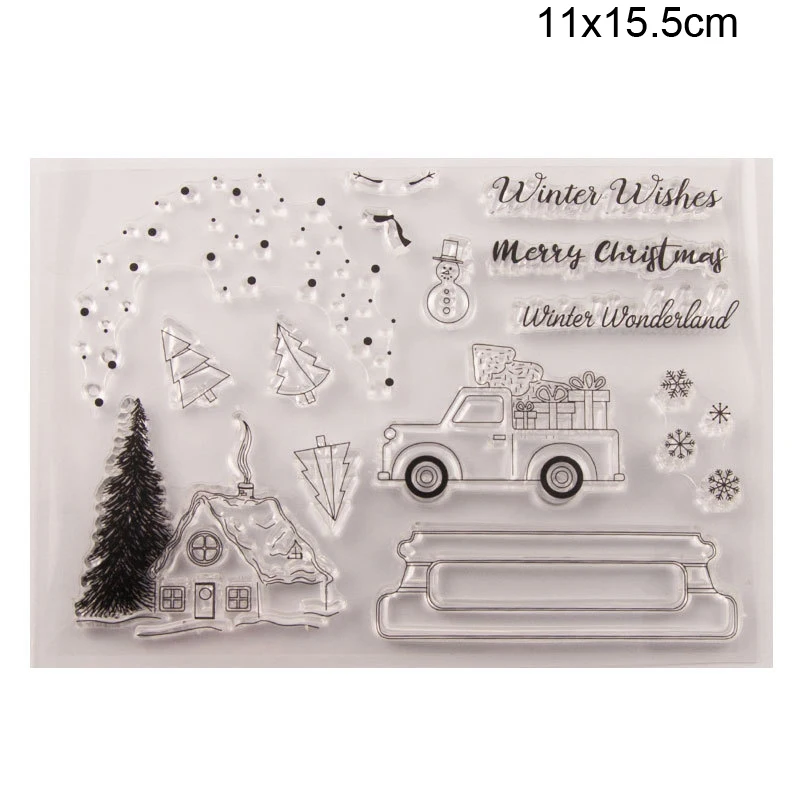 Winter Wishes Car Clear Stamps 01