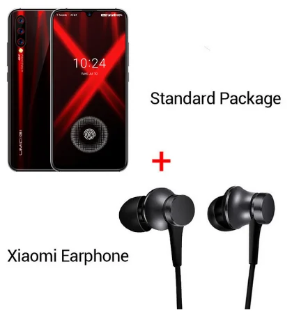 UMIDIGI X экран отпечатков пальцев 6,35 AMOLED дисплей глобальная версия 48MP Тройная задняя камера 128 ГБ 4 ГБ Helio P60 4150 мАч мобильный телефон - Цвет: Black N Earphone