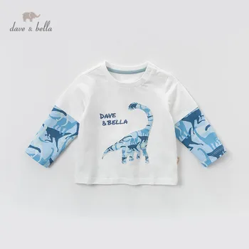 

DBW12890 dave bella baby boys print tees pullover children long sleeve cotton t-shirt infant toddler spring tops kids tees