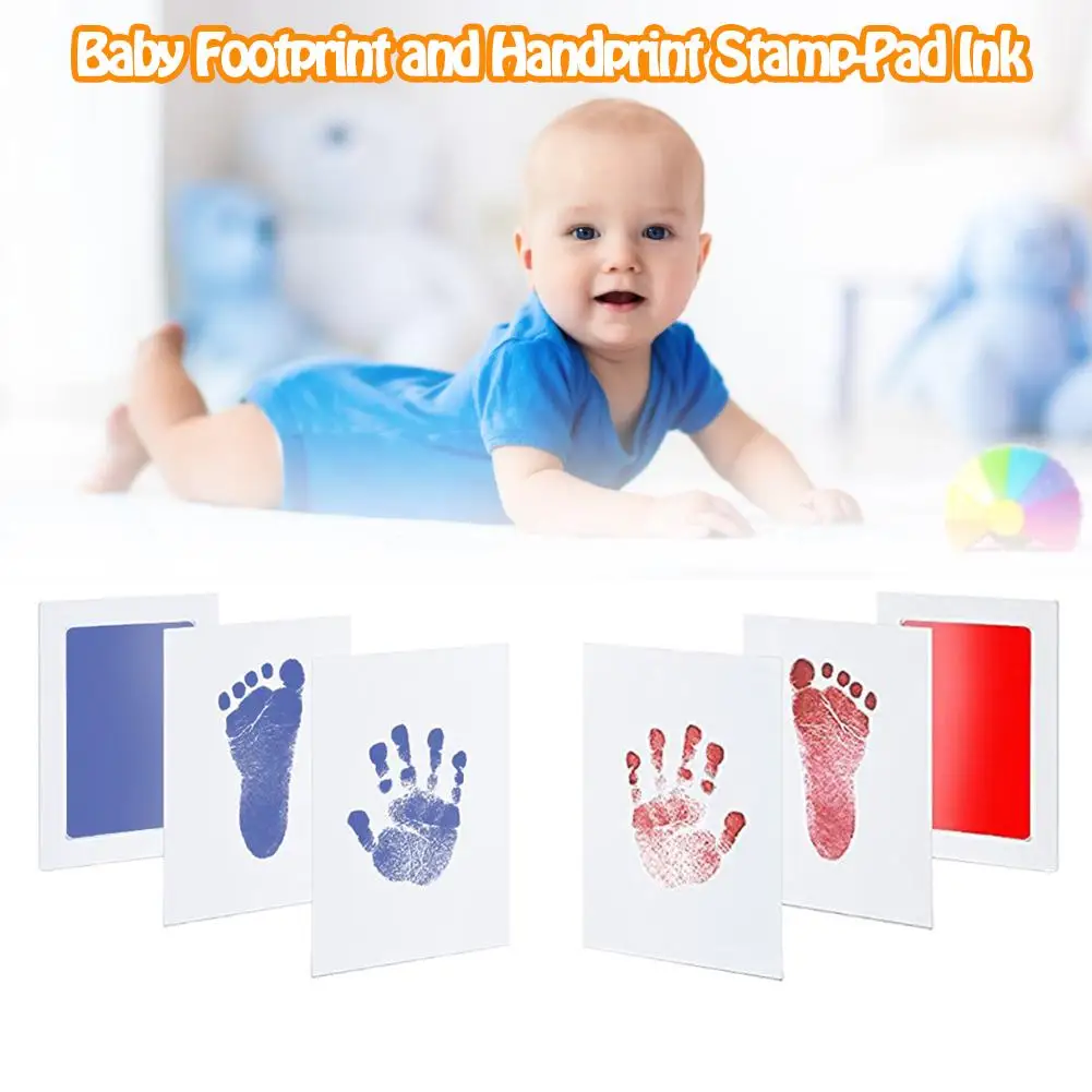 Baby footprint pad and Handprint stamp Ink Anti-Counterfeiting Hand Foot Printing Pad Non-Stick Support Dropshipping | - Цена: 28,75 - 226,96 руб.