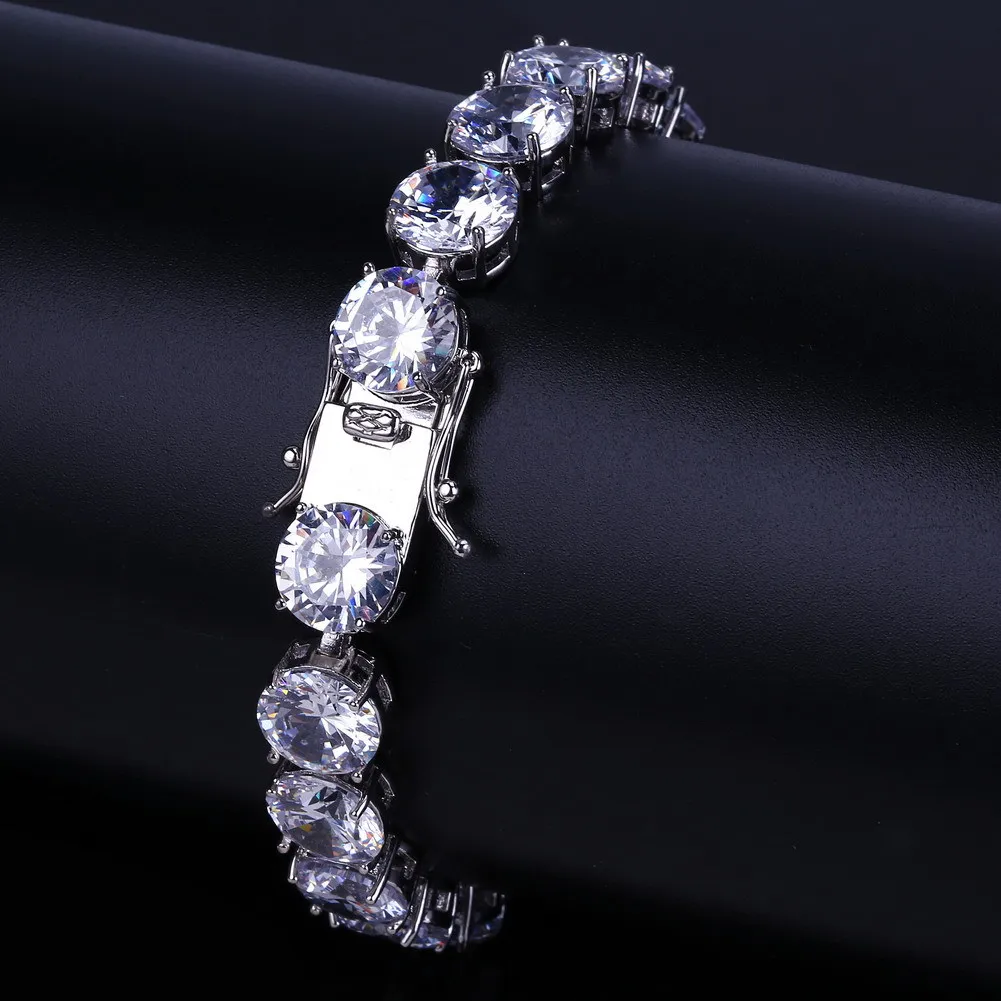 

Cross Border for Micro Pave Large Zircon Bracelet 10 Mm Hip Hop Gold Bracelets Men Cuba Pendant Manufacturers Direct Selling
