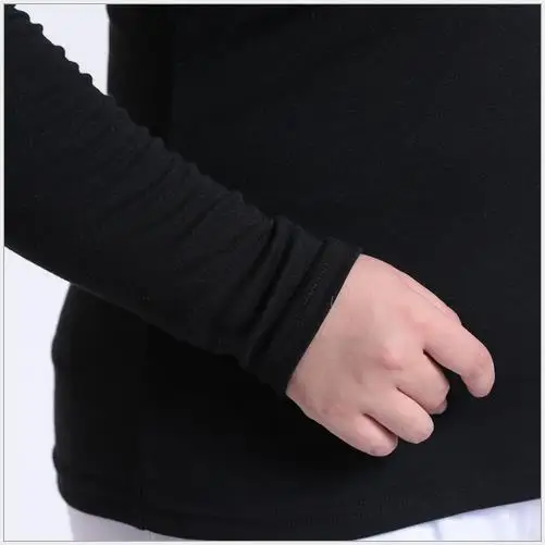 2XL-6XL размера плюс женская одежда осень зима более размер d одноцветная водолазка Базовые Женские топы винтажные свободные тонкие рубашки WR128