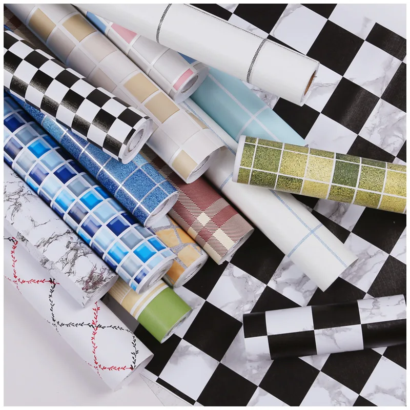 

thickened self-adhesive5m*60cm Bathroom stickers kitchen waterproof moisture-proof mosaic bathroom wall stickers wallpaper