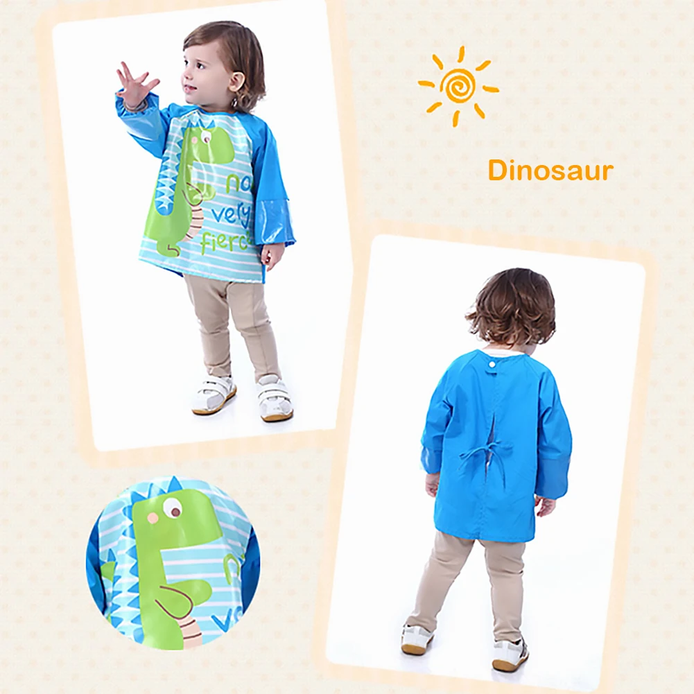 

Cute Baby Bibs Waterproof Long Sleeve Apron Toddler Feeding Painting Smock Bib Infant Feeding Burp Clothes Eating Accessories